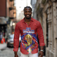 Custom Haiti Grenadye Alaso Long Sleeve Button Shirt Red Nou Retounen Anko 1974-2026 - Wonder Print Shop