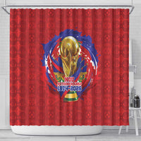 Haiti Grenadye Alaso Shower Curtain Red Nou Retounen Anko 1974-2026 - Wonder Print Shop
