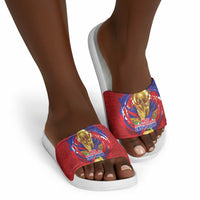 Haiti Grenadye Alaso Slide Sandals Red Nou Retounen Anko 1974-2026 - Wonder Print Shop
