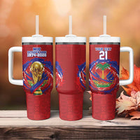 Custom Haiti Grenadye Alaso Tumbler With Handle Red Nou Retounen Anko 1974-2026 - Wonder Print Shop