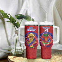 Custom Haiti Grenadye Alaso Tumbler With Handle Red Nou Retounen Anko 1974-2026 - Wonder Print Shop