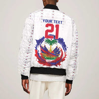 Custom Haiti Grenadye Alaso Bomber Jacket White Nou Retounen Anko 1974-2026 - Wonder Print Shop