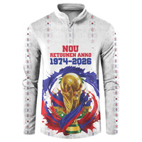 Custom Haiti Grenadye Alaso Button Sweatshirt White Nou Retounen Anko 1974-2026
