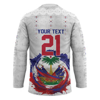 Custom Haiti Grenadye Alaso Hockey Jersey White Nou Retounen Anko 1974-2026 - Wonder Print Shop