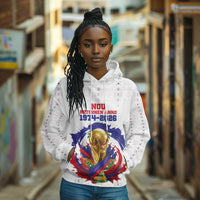 Custom Haiti Grenadye Alaso Hoodie White Nou Retounen Anko 1974-2026 - Wonder Print Shop