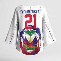 Custom Haiti Grenadye Alaso Kimono Sleeve Blouse White Nou Retounen Anko 1974-2026 - Wonder Print Shop