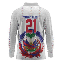 Custom Haiti Grenadye Alaso Long Sleeve Polo Shirt White Nou Retounen Anko 1974-2026 - Wonder Print Shop