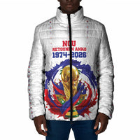 Custom Haiti Grenadye Alaso Padded Jacket White Nou Retounen Anko 1974-2026 - Wonder Print Shop