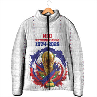 Custom Haiti Grenadye Alaso Padded Jacket White Nou Retounen Anko 1974-2026 - Wonder Print Shop
