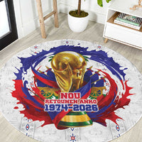 Haiti Grenadye Alaso Round Carpet White Nou Retounen Anko 1974-2026 - Wonder Print Shop