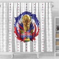 Haiti Grenadye Alaso Shower Curtain White Nou Retounen Anko 1974-2026 - Wonder Print Shop