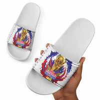 Haiti Grenadye Alaso Slide Sandals White Nou Retounen Anko 1974-2026 - Wonder Print Shop