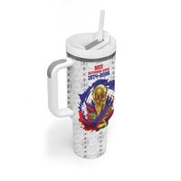 Custom Haiti Grenadye Alaso Tumbler With Handle White Nou Retounen Anko 1974-2026 - Wonder Print Shop