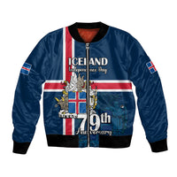 Iceland Bomber Jacket Icelandic National Day LT9 - Wonder Print Shop
