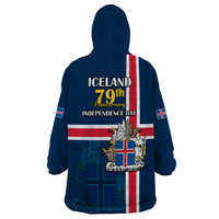 Iceland Wearable Blanket Hoodie Icelandic National Day - Wonder Print Shop