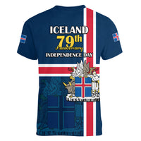 Iceland Women V Neck T Shirt Icelandic National Day - Wonder Print Shop
