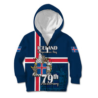 Custom Iceland Kid Hoodie Icelandic National Day - Wonder Print Shop