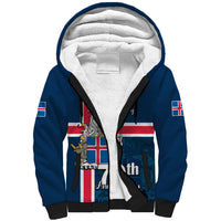 Custom Iceland Sherpa Hoodie Icelandic National Day - Wonder Print Shop