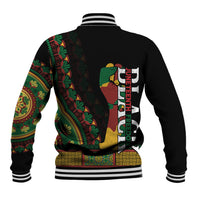 Jundteenth Baseball Jacket Black Jundteenth Freedom Africa Pattern LT9 - Wonder Print Shop