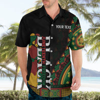 Custom Jundteenth Hawaiian Shirt Black Jundteenth Freedom Africa Pattern - Wonder Print Shop