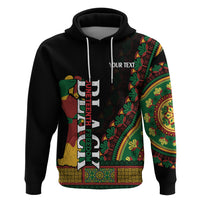 Custom Jundteenth Hoodie Black Jundteenth Freedom Africa Pattern - Wonder Print Shop