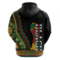 Custom Jundteenth Hoodie Black Jundteenth Freedom Africa Pattern - Wonder Print Shop