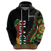 Custom Jundteenth Hoodie Black Jundteenth Freedom Africa Pattern - Wonder Print Shop