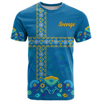 Sweden T Shirt Konungariket Sverige Scandinavian Pattern - Wonder Print Shop