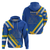 Sweden National Day Hoodie Sveriges Nationaldag Flag Style - Wonder Print Shop