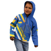 Custom Sweden National Day Kid Hoodie Sveriges Nationaldag Flag Style - Wonder Print Shop