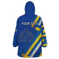 Custom Sweden National Day Wearable Blanket Hoodie Sveriges Nationaldag Flag Style - Wonder Print Shop
