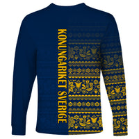 Sweden Tre Kronor Long Sleeve Shirt Sverige With Half Scandinavian Design - Wonder Print Shop