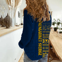 Sweden Tre Kronor Women Casual Shirt Sverige With Half Scandinavian Design - Wonder Print Shop