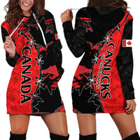 Canada Womens Soccer Hoodie Dress Go Canucks Maple Leaf 2023 - Wonder Print Shop