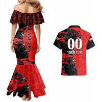 Custom Canada Womens Soccer Couples Matching Mermaid Dress And Hawaiian Shirt Go Canucks Maple Leaf 2023 LT9 - Wonder Print Shop