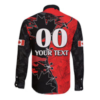 Custom Canada Womens Soccer Long Sleeve Button Shirt Go Canucks Maple Leaf 2023 - Wonder Print Shop