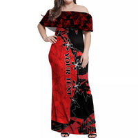 Custom Canada Womens Soccer Off Shoulder Maxi Dress Go Canucks Maple Leaf 2023 - Wonder Print Shop