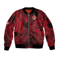 Custom Canada Soccer Sleeve Zip Bomber Jacket Ladies Replica 2023 National Team - Wonder Print Shop