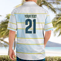 2026 Autumn Rugby Nations Argentina Custom Hawaiian Shirt Blue and White Stripes Pattern