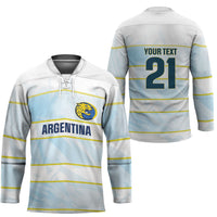 2026 Autumn Rugby Nations Argentina Custom Hockey Jersey Blue and White Stripes Pattern