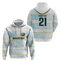 2026 Autumn Rugby Nations Argentina Custom Hoodie Blue and White Stripes Pattern