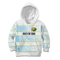2026 Autumn Rugby Nations Argentina Custom Kid Hoodie Blue and White Stripes Pattern