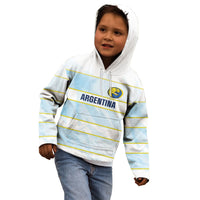2026 Autumn Rugby Nations Argentina Custom Kid Hoodie Blue and White Stripes Pattern
