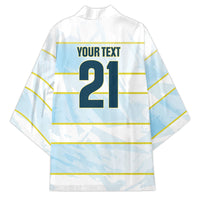 2026 Autumn Rugby Nations Argentina Custom Kimono Blue and White Stripes Pattern