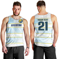 2026 Autumn Rugby Nations Argentina Custom Men Tank Top Blue and White Stripes Pattern
