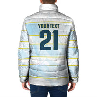 2026 Autumn Rugby Nations Argentina Custom Padded Jacket Blue and White Stripes Pattern