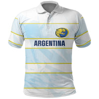 2026 Autumn Rugby Nations Argentina Custom Polo Shirt Blue and White Stripes Pattern