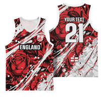2026 Autumn Rugby Nations England Custom Basketball Jersey Red Rose Majestic Motif