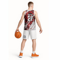 2026 Autumn Rugby Nations England Custom Basketball Jersey Red Rose Majestic Motif
