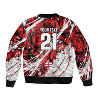 2026 Autumn Rugby Nations England Custom Bomber Jacket Red Rose Majestic Motif